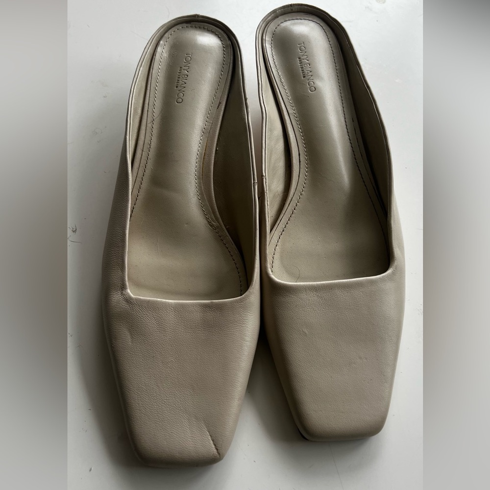 Tony Bianco Ivory Panther Mule Heels in 8.5 - Picture 3 of 5